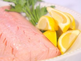 Salmon with Lemon Mint Tzatziki
